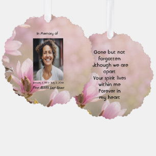 Magnolia Memorial Prayer Card Photo Keepsake