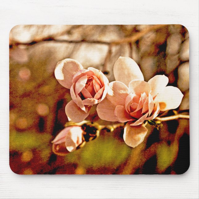 Magnolia Mood in Pink Mouse Pad (Front)