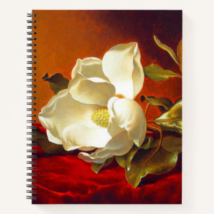 Magnolia on Red Velvet Martin Johnson Heade Notebook