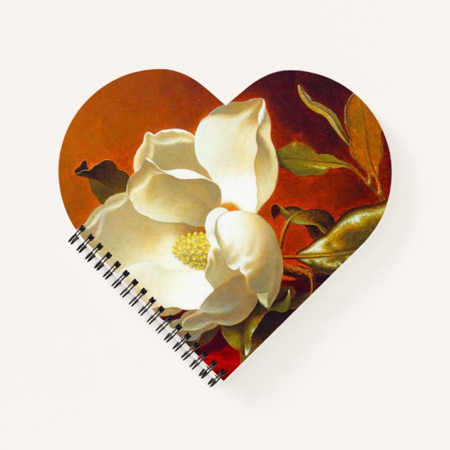 Magnolia on Red Velvet Martin Johnson Heade Notebook (Front)