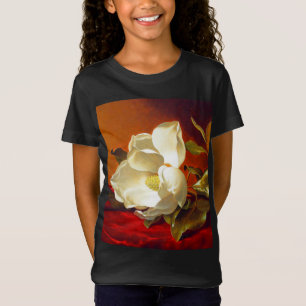 Magnolia on Red Velvet Martin Johnson Heade T-Shirt