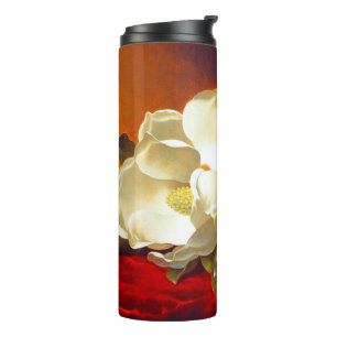 Magnolia on Red Velvet Martin Johnson Heade Thermal Tumbler