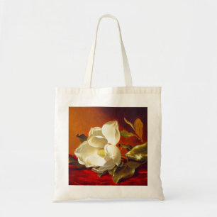 Magnolia on Red Velvet Martin Johnson Heade Tote Bag
