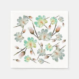 Magnolia Pattern Paper Napkin
