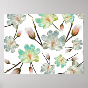 Magnolia Pattern Poster