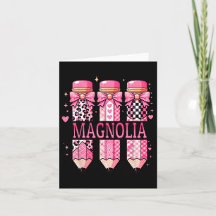 Magnolia Personalised Name Pencil Back To School Card
