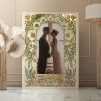Magnolia Photo Foil Poster Art Nouveau Wedding