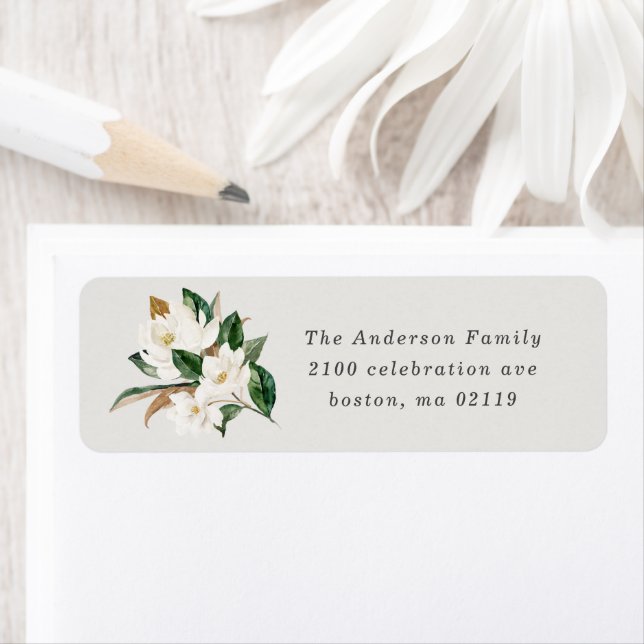 Magnolia Return Address Label (Insitu)