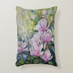 Magnolia Serenity – Floral Art by Lukian Decorative Cushion