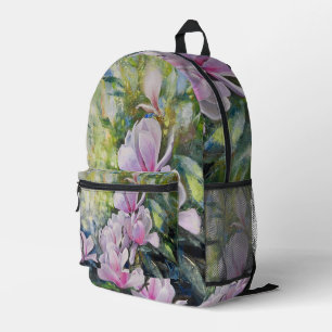 Magnolia Serenity – Floral Art by Lukian Printed Backpack