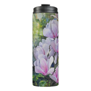Magnolia Serenity – Floral Art by Lukian Thermal Tumbler