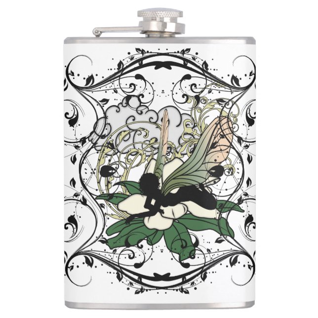 Magnolia Shadow Fairy Hip Flask (Front)