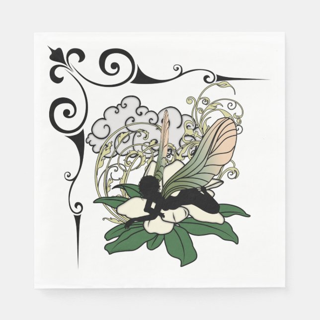 Magnolia Shadow Fairy Napkin (Front)
