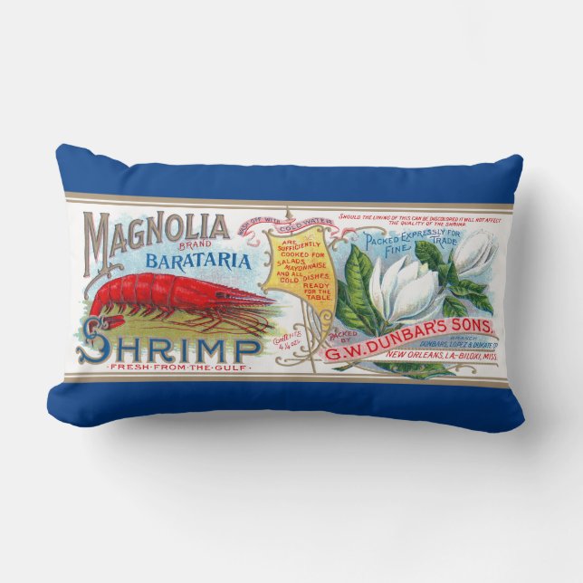 Magnolia Shrimp Lumbar Pillow (Front)