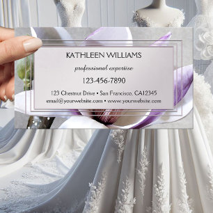 Magnolia Silver Floral Design Business Card