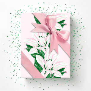 Magnolia Sway in Pink and Green Wrapping Paper