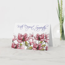 Magnolia Sympathy Card
