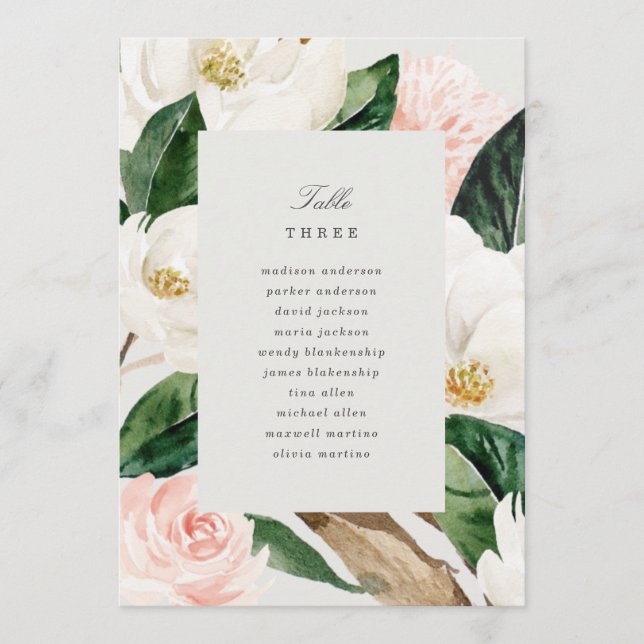 Magnolia Table Number with Seating (Front)