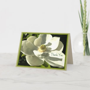Magnolia Thank You Card for Anyone=White/Green
