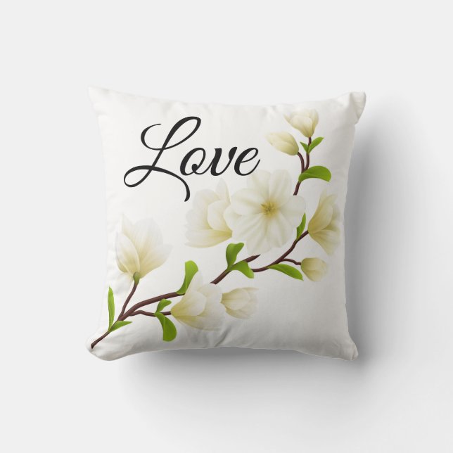 Magnolia Throw Pillow (Front)