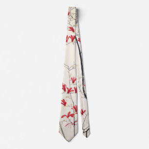 Magnolia Tree by Kobayashi Kokei, Vintage Nature Tie