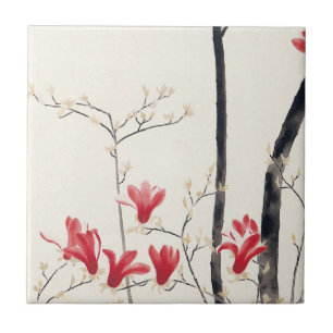 Magnolia Tree by Kobayashi Kokei, Vintage Nature Tile