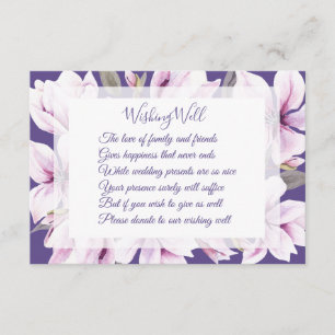 Magnolia Violet Wedding Wishing Well Cards