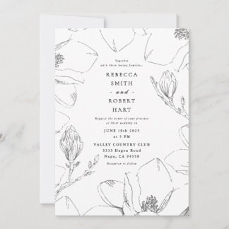 Magnolia Wedding Invitation 01