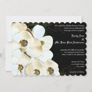 Magnolia Wedding Invitations on Ice
