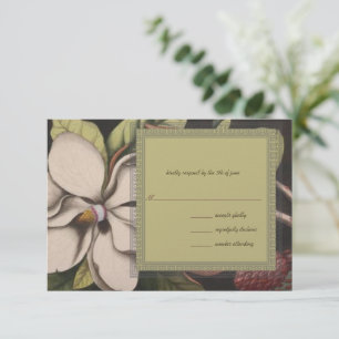 Magnolia  Wedding RSVP Card