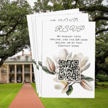 Magnolia Wedding RSVP Online QR code