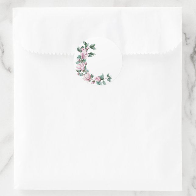 Magnolia wedding sticker wrapping transparent  (Bag)