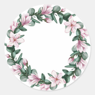 Magnolia wedding sticker wrapping transparent