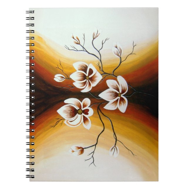 magnolias, acrylic notebook (Front)