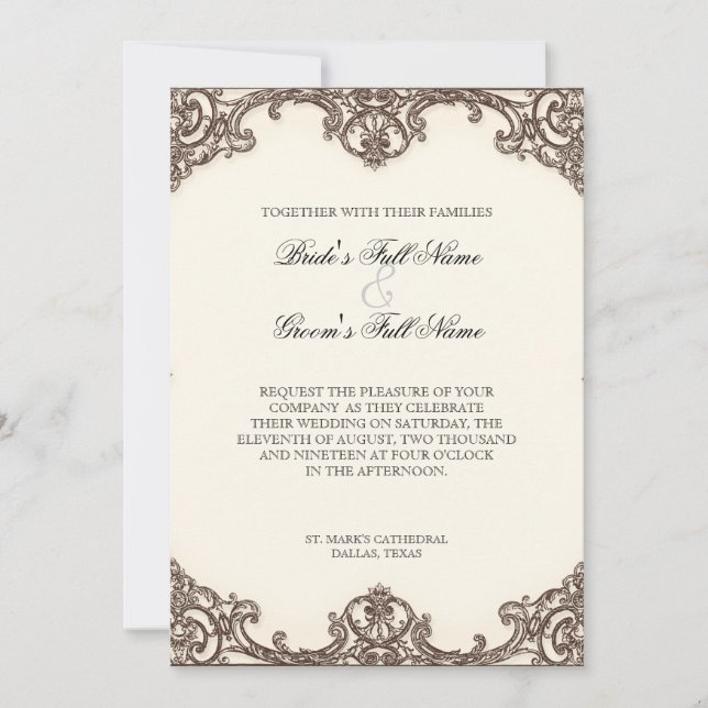 Magnolias n Bird of Paradise - Wedding Invitation (Front)