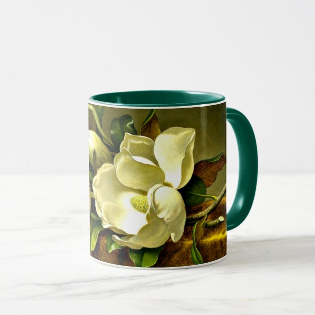 Magnolias on Gold Velvet Cloth Mug (Front Right)