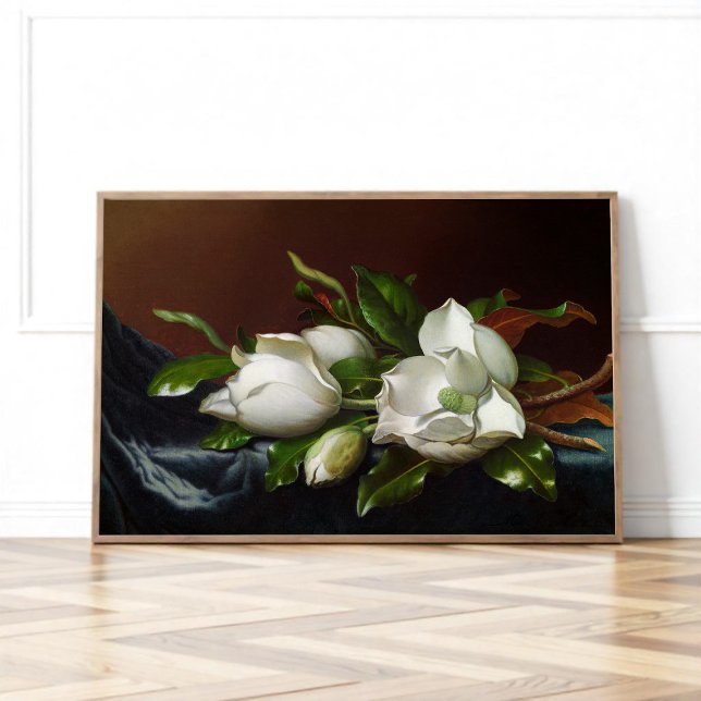 Magnolias on Light Blue by Martin Johnson Heade Poster (Creator Uploaded)