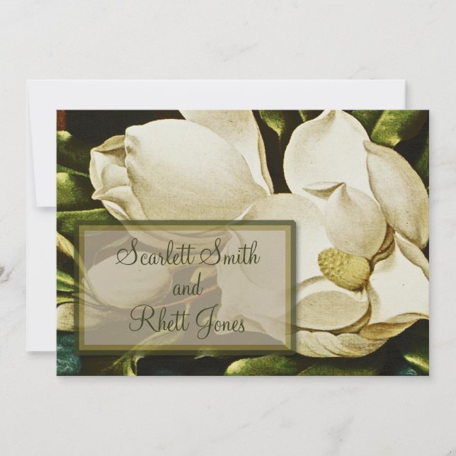 Magnolias Wedding Invitation (Front)