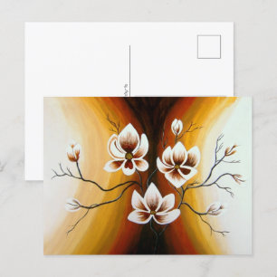 Magnolien, Acryl - Holiday Postcard