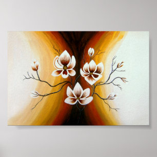 Magnolien, Acryl Poster