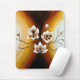 Magnolien, Acryl  - Sportbeutel Mouse Pad