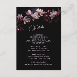 Magolia 3D Flower Black Floral Details Enclosure Card