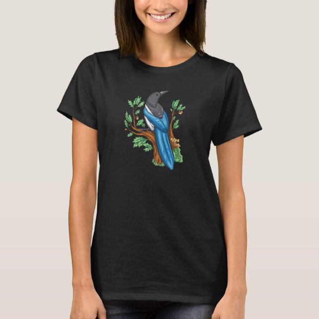 Magpie Bird Birder Bird Watching Cute Birdy Nature T-Shirt (Front)