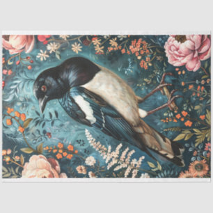 Magpie Mural Tapestry Decoupage Tissue Paper