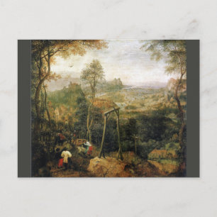Magpie on the Gallows by Pieter Bruegel Postcard