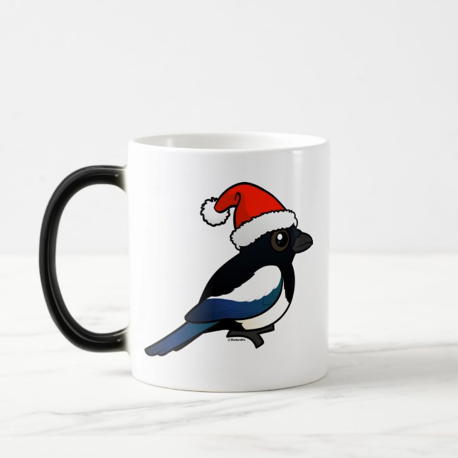 Magpie Santa Magic Mug (Left)