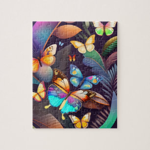 Maguc Forest Colourful Butterflies Jigsaw Puzzle