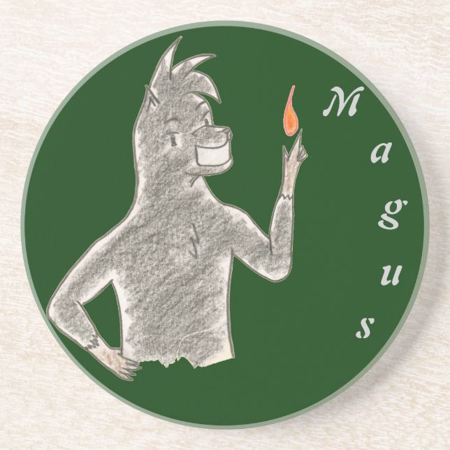Magus (with name) coaster (Front)