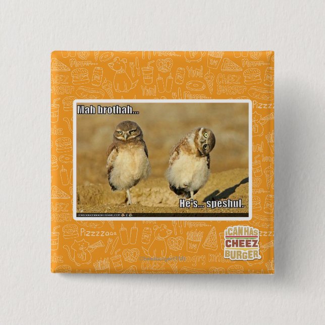Mah brothah 15 cm square badge (Front)