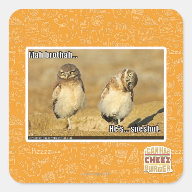 Mah brothah square sticker (Front)